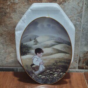 Precious Moments Decorative Mural Oval Plate Hamilton The Sower of Seeds 1995
